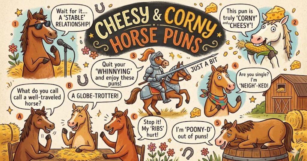Cheesy & Corny Horse Puns