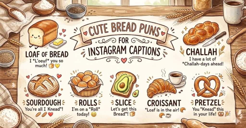 Cute Bread Puns for Instagram Captions