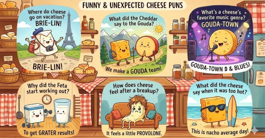 Funny & Unexpected Cheese Puns