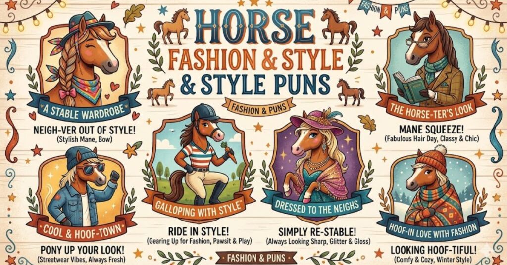 Horse Fashion & Style Puns