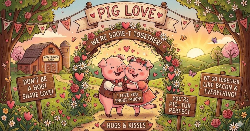 Pig Love & Romantic Puns