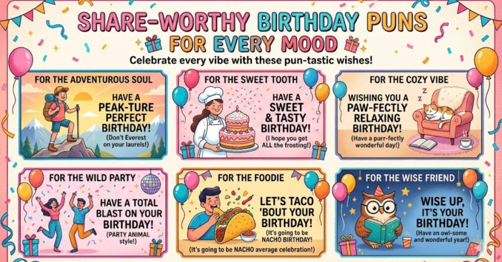 Share-Worthy Birthday Puns for Every Mood
