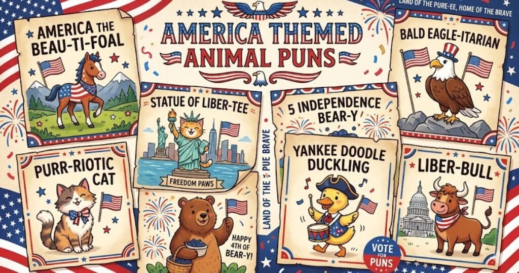 America Themed Animal Puns