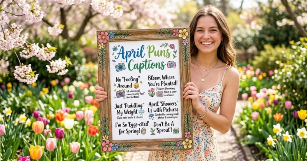 April Puns Captions 📸