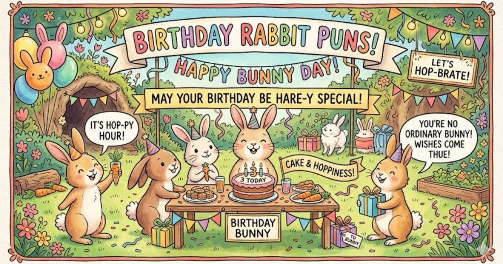 Birthday Rabbit Puns