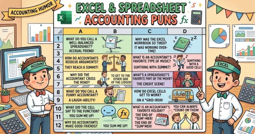 Excel and Spreadsheet Accounting Puns