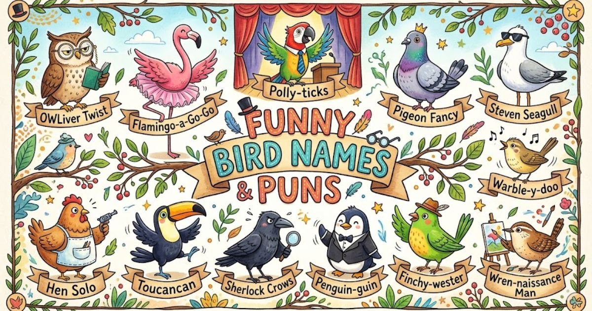 funny bird names puns