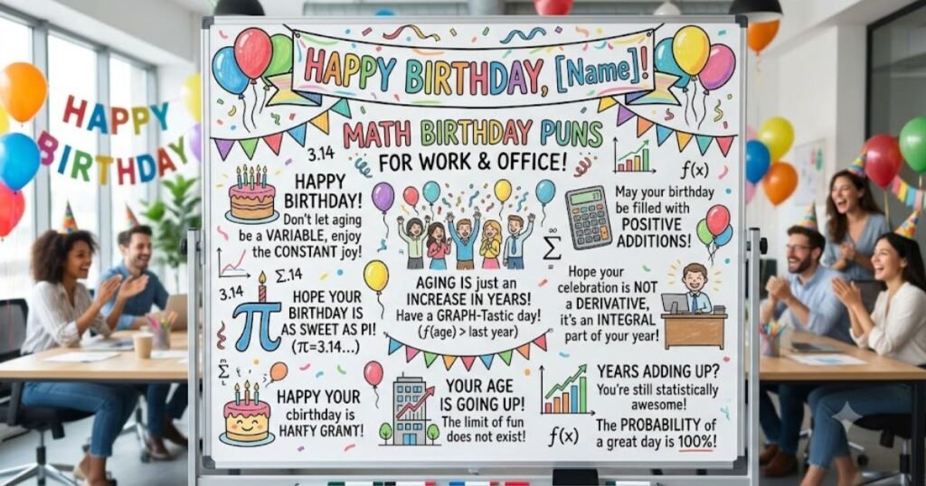 Math Birthday Puns for Work & Office