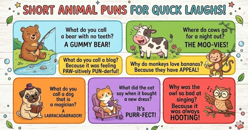 Short Animal Puns for Quick Laughs