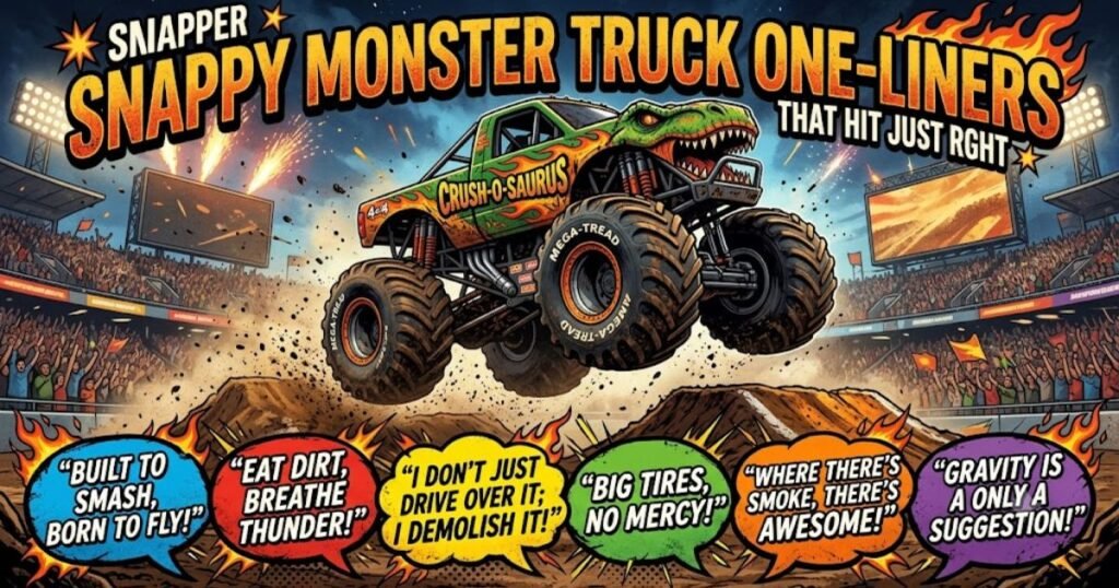Snappy Monster Truck One-Liners That Hit Just Right