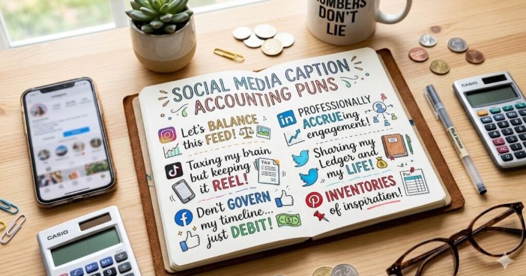 Social Media Caption Accounting Puns